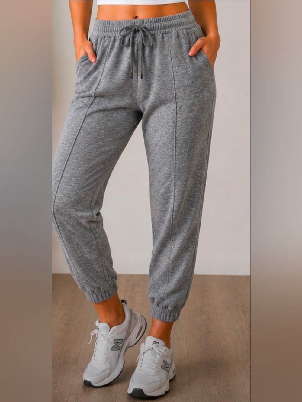 Beverly Hills Polo Club Women’s XL Gray Cropped Jogger Pants Stretch